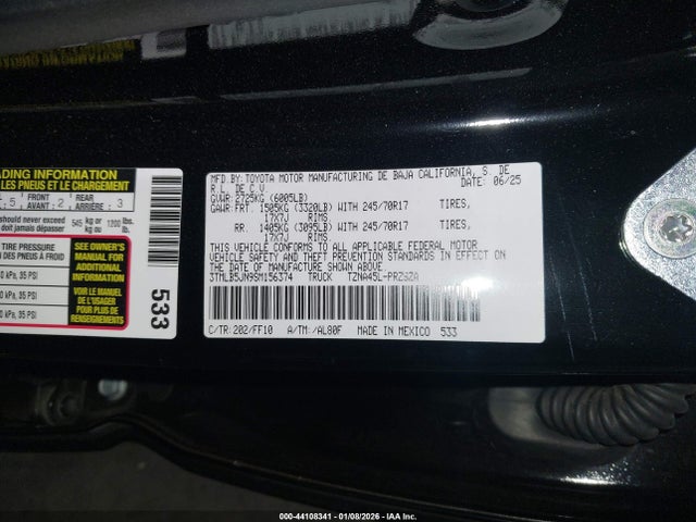 Toyota Tacoma Sr5 2025 3TMLB5JN9SM156374 Image 9