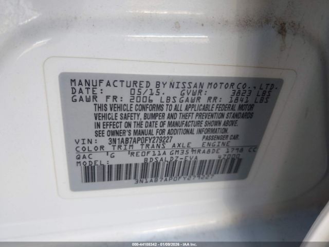 2015 NISSAN SENTRA 3N1AB7AP0FY279227 Photo 8