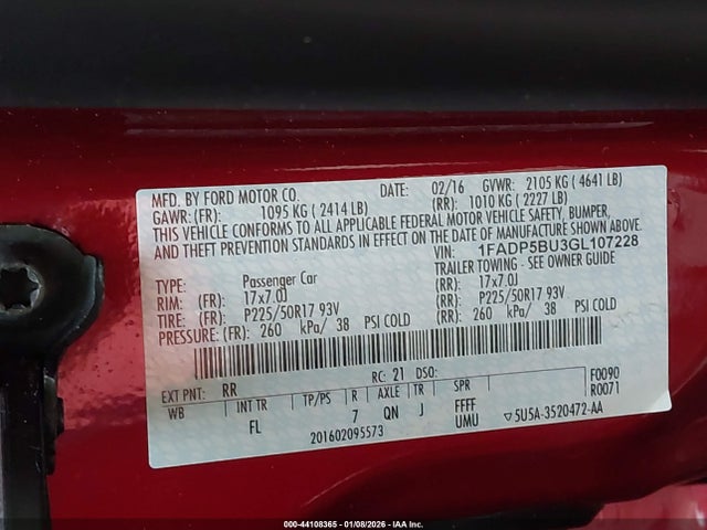 1FADP5BU3GL107228 Ford C-max Hybrid Sel