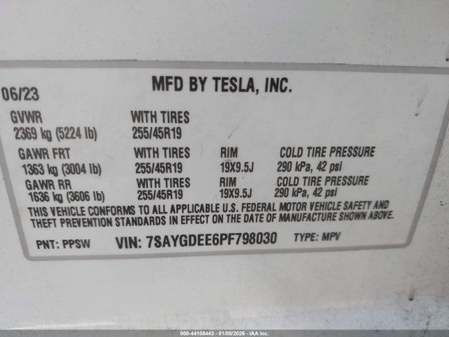 2023 TESLA MODEL Y 7SAYGDEE6PF798030 Photo 8