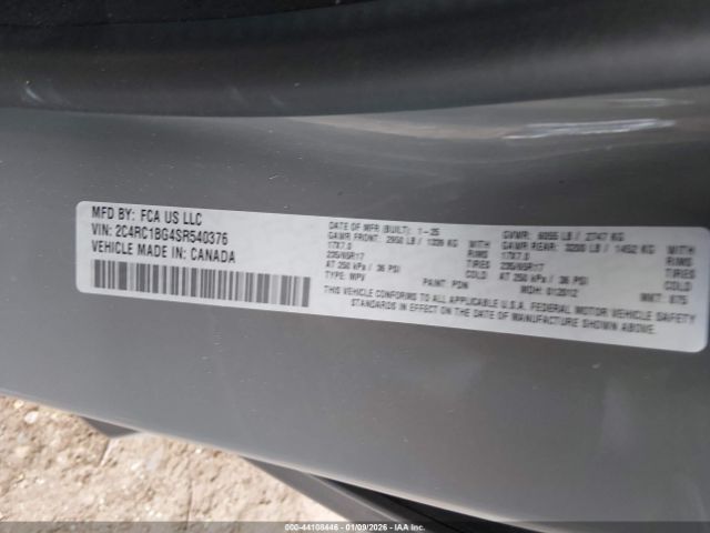 2025 CHRYSLER PACIFICA 2C4RC1BG4SR540376 Photo 8