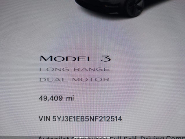 2022 TESLA MODEL 3 5YJ3E1EB5NF212514 Photo 6