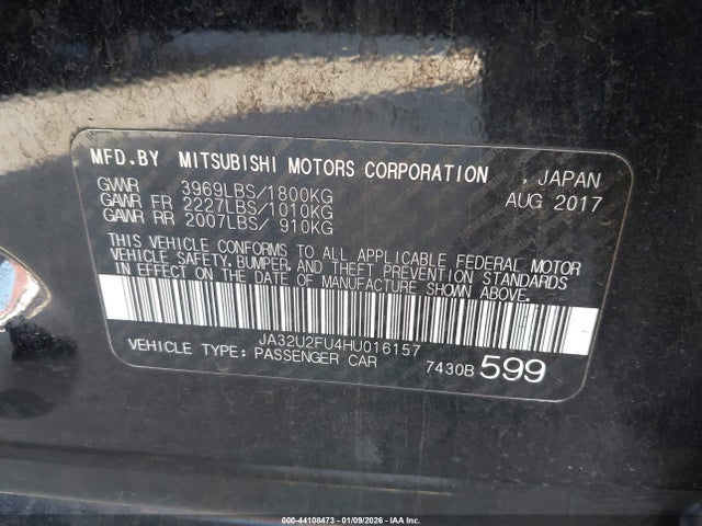 2017 MITSUBISHI LANCER JA32U2FU4HU016157 Photo 8