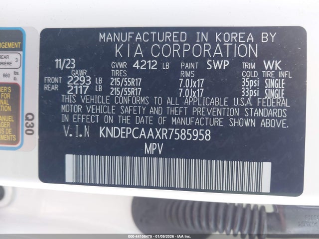 KNDEPCAAXR7585958 KIA Seltos Lx