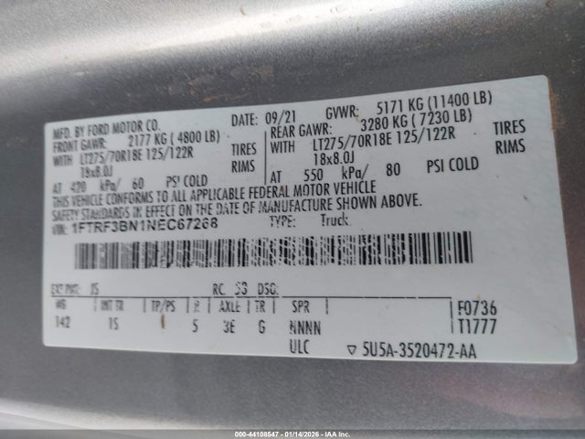 1FTRF3BN1NEC67268 Ford F-350 Xl