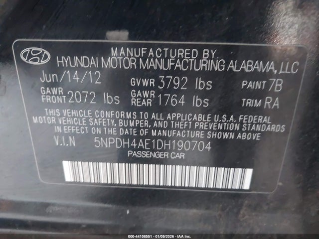 2013 HYUNDAI ELANTRA 5NPDH4AE1DH190704 Photo 8