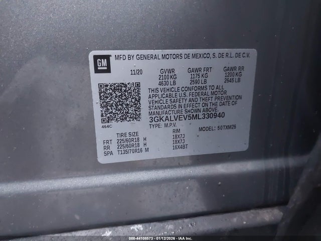 3GKALVEV5ML330940 GMC Terrain Awd Slt