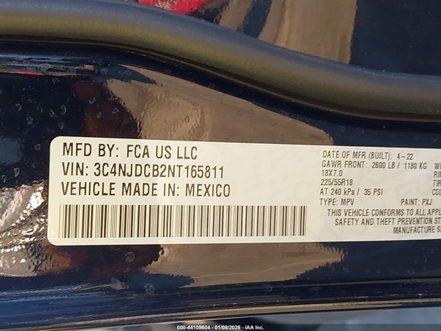 Jeep Compass Limited 4x4 2022 3C4NJDCB2NT165811 Image 9
