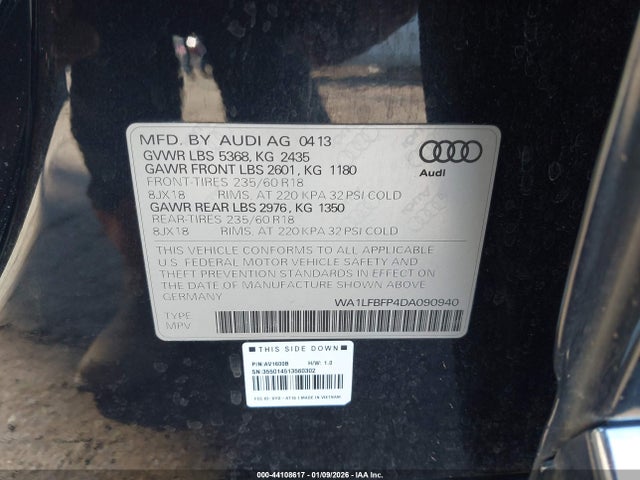 2013 AUDI Q5 WA1LFBFP4DA090940 Photo 8