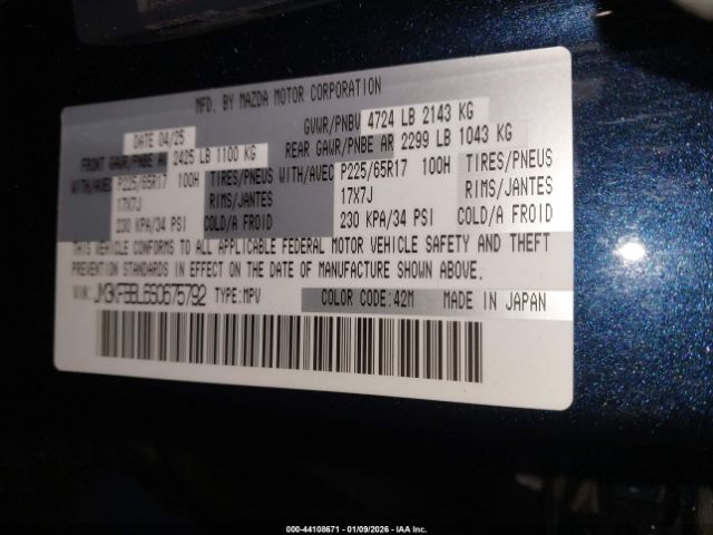 2025 MAZDA CX-5 JM3KFBBL6S0675792 Photo 8