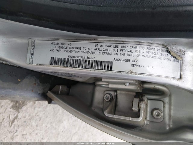 2001 AUDI A4 WAUKC68D31A156097 Photo 8