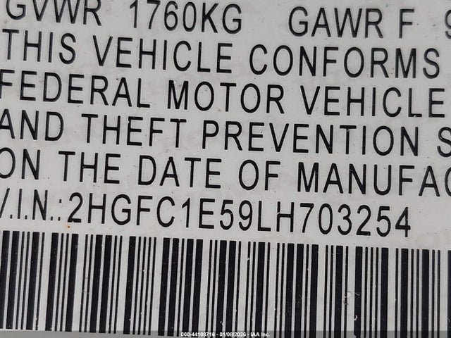 2020 HONDA CIVIC SI 2HGFC1E59LH703254 Photo 8