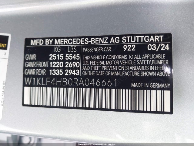 2024 MERCEDES-BENZ E 350 W1KLF4HB0RA046661 Photo 8