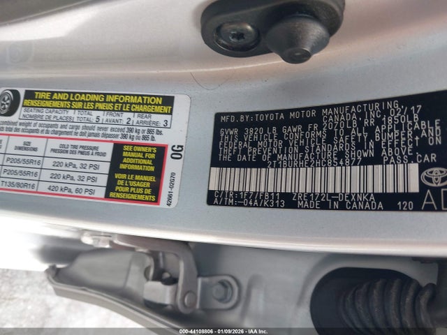 2017 TOYOTA COROLLA 2T1BURHE2HC854877 Photo 8