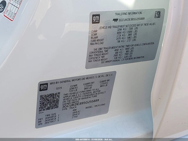 3GCUKDE89SG255889 Chevrolet Silverado 1500 4wd Standard Bed Lt