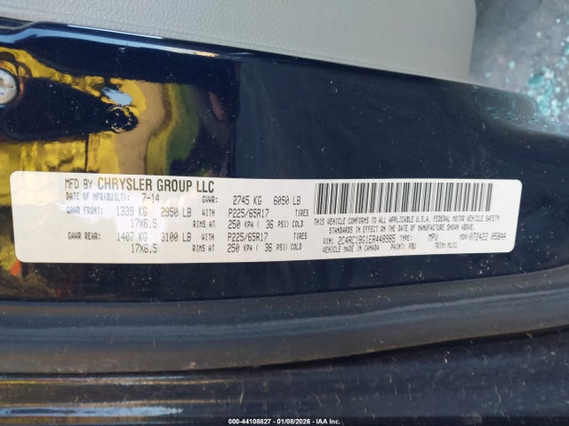 2014 Chrysler Town & Country Touring მანქანა იყიდება აუქციონზე, vin: 2C4RC1BG1ER448985, აუქციონის ნომერი: 44108827