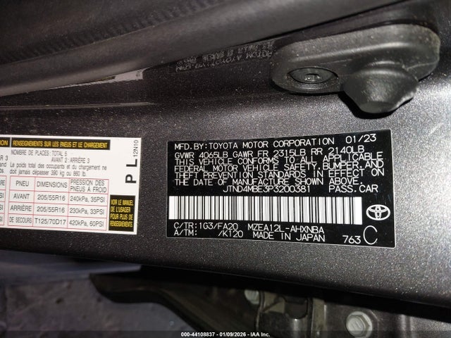 Toyota COROLLA SE 2023 JTND4MBE3P3200381 Image 9