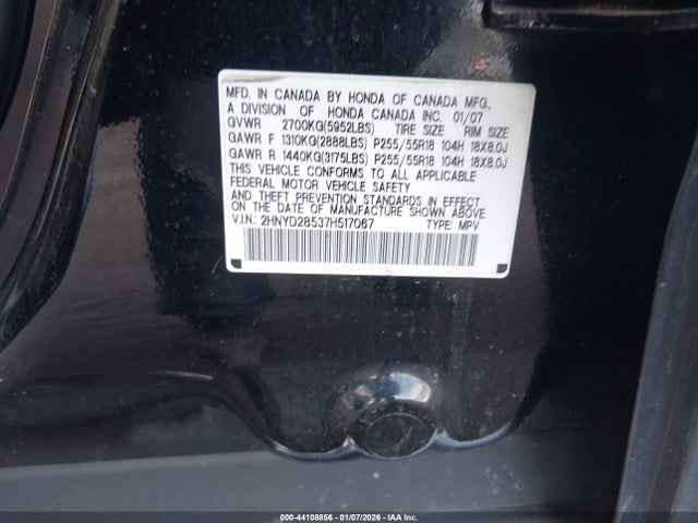 2007 ACURA MDX 2HNYD28537H517067 Photo 8
