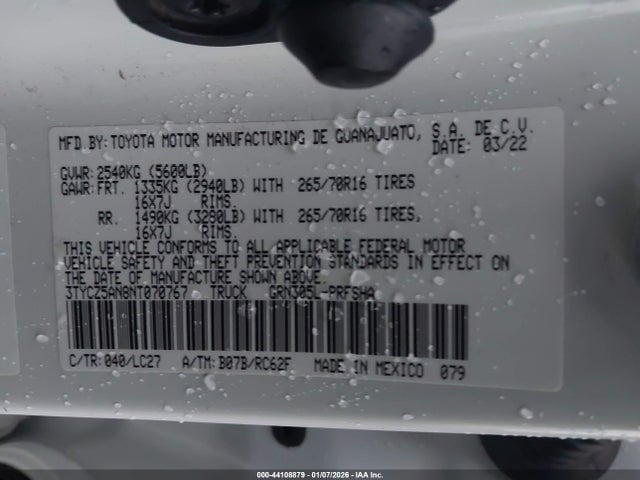 3TYCZ5AN8NT070767 Toyota Tacoma Trd Off Road