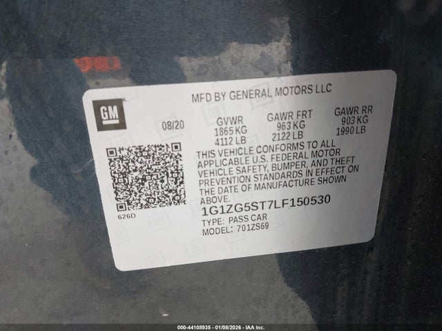 1G1ZG5ST7LF150530 Chevrolet Malibu Fwd Rs