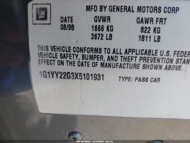 1999 CHEVROLET CORVETTE 1G1YY22G3X5101931 Photo 8