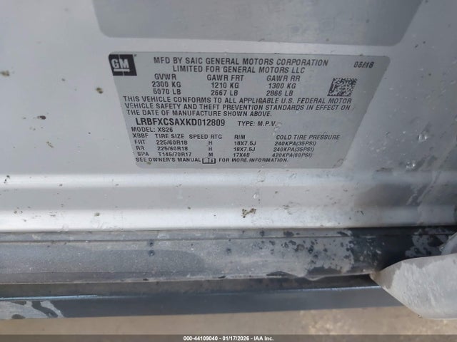 LRBFXCSAXKD012809 Buick Envision Fwd Essence