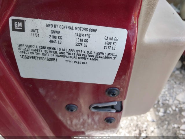 2005 CADILLAC CTS 1G6DP567150162051 Photo 8