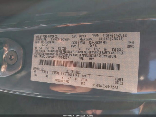 1FMCU9PA0PUB34297 Ford Escape St-line Elite