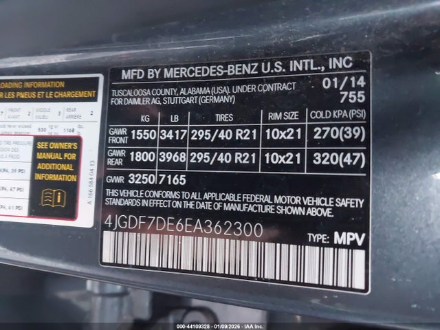 2014 MERCEDES-BENZ GL 550 4JGDF7DE6EA362300 Photo 8
