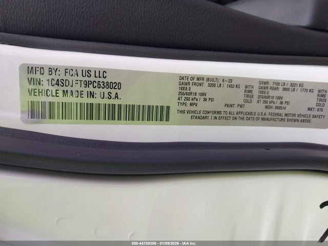 Dodge Durango Pursuit Awd 2023 1C4SDJFT9PC638020 Image 9