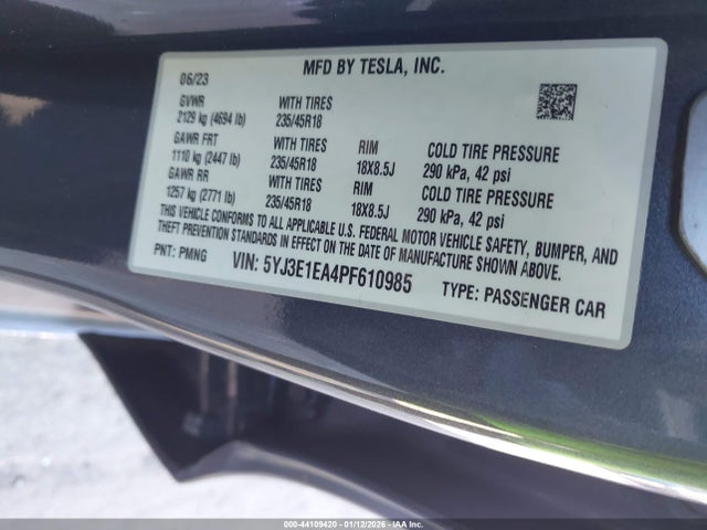 2023 TESLA MODEL 3 5YJ3E1EA4PF610985 Photo 8