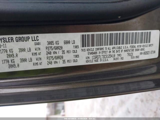 2012 RAM 1500 1C6RD7LT3CS125410 Photo 8