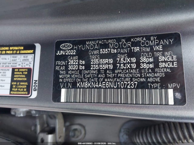2022 HYUNDAI IONIQ 5 KM8KN4AE6NU107237 Photo 8
