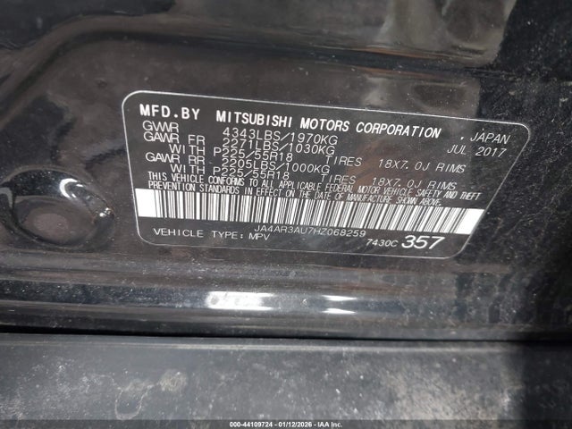 Продаж на аукціоні авто 2017 Mitsubishi Outlander Sport 2.0 Le, vin: JA4AR3AU7HZ068259, номер лоту: 44109724