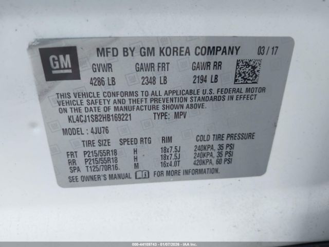 2017 BUICK ENCORE KL4CJ1SB2HB169221 Photo 8