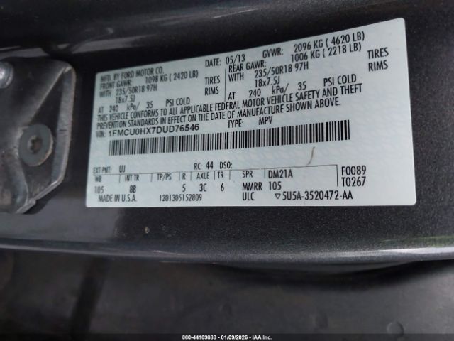 2013 FORD ESCAPE 1FMCU0HX7DUD76546 Photo 8