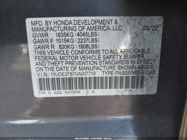 2022 ACURA ILX 19UDE2F87NA007719 Photo 8