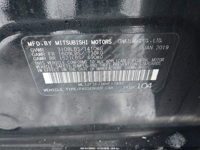 2019 MITSUBISHI MIRAGE G4 ML32F3FJ3KHF12497 Photo 4
