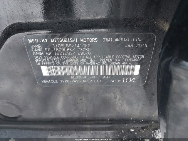2019 MITSUBISHI MIRAGE G4 ML32F3FJ3KHF12497 Photo 8