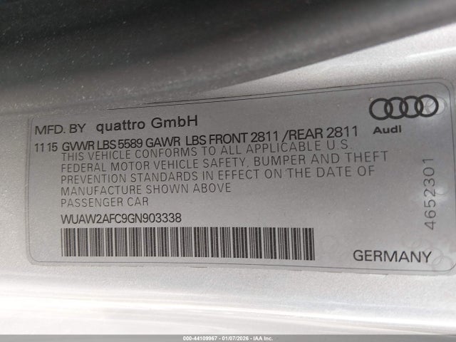 2016 AUDI RS 7 WUAW2AFC9GN903338 Photo 8