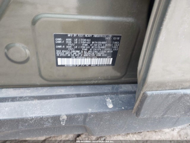 Aukcja sprzedaży 2016 Subaru Outback 2.5i Premium, vin: 4S4BSAEC1G3270094, numer aukcji: 44109984