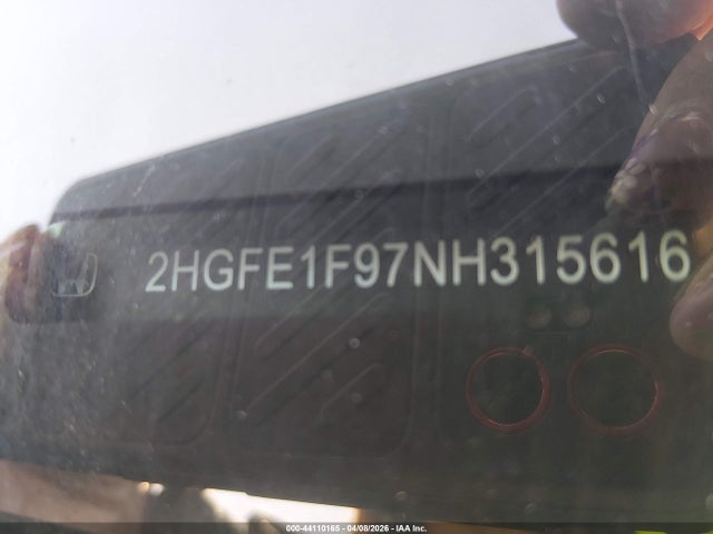 2HGFE1F97NH315616 Honda Civic Touring
