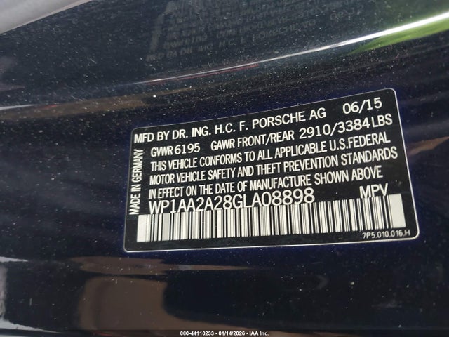 2016 PORSCHE CAYENNE WP1AA2A28GLA08898 Photo 8