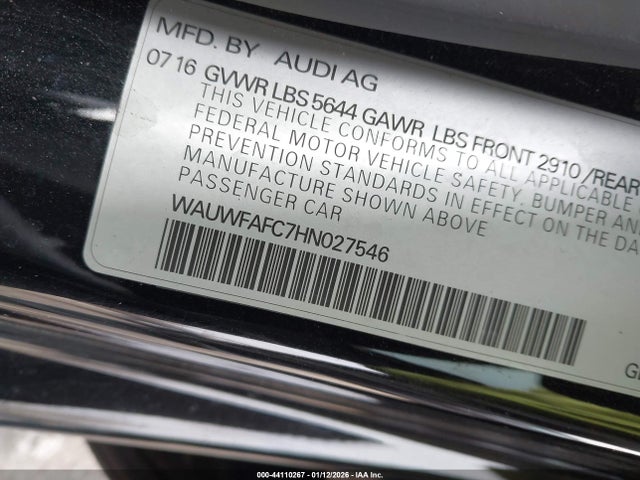 2017 AUDI S7 WAUWFAFC7HN027546 Photo 8