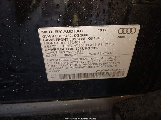 2018 AUDI SQ5 WA1C4AFY2J2076713 Photo 8
