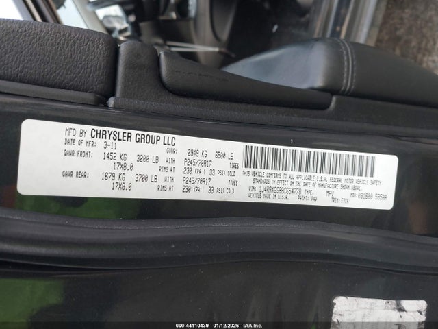 Aukcja sprzedaży 2011 Jeep Grand Cherokee Laredo, vin: 1J4RR4GG8BC654778, numer aukcji: 44110439