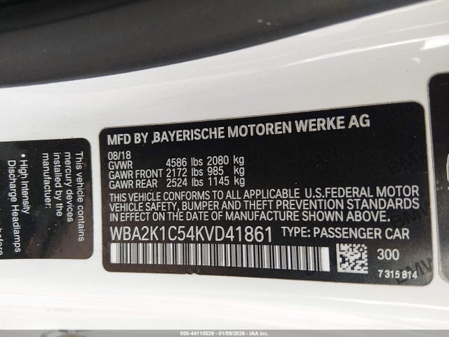 2019 BMW 230I WBA2K1C54KVD41861 Photo 8