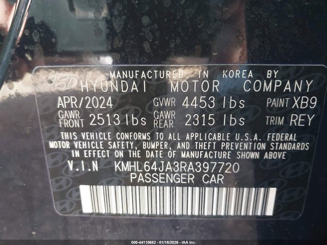 Hyundai SONATA SEL 2024 KMHL64JA3RA397720 Image 9