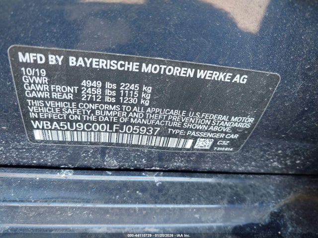 2020 BMW 3 SERIES WBA5U9C00LFJ05937 Photo 8
