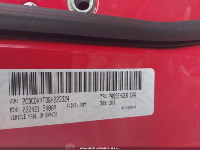 2016 DODGE CHARGER 2C3CDXAT3GH223324 Photo 8